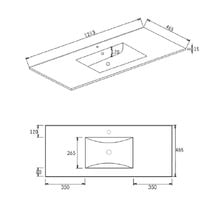 Laguna MKII 1200mm Wall Hung Single Vanity with Ceramic Countertop